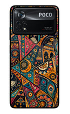 Folk Print Poco X4 Pro Glass Case
