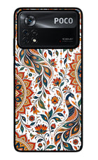 White Mayura Poco X4 Pro Glass Case
