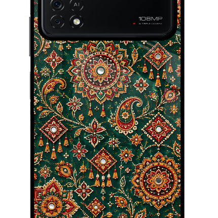 Green Pataka Poco X4 Pro Glass Case