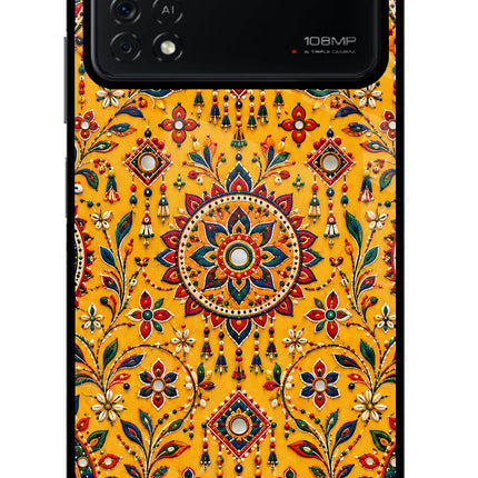Sunlit Aura Poco X4 Pro Glass Case Back Cover by Casekaro