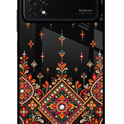 Noir Mehfil Poco X4 Pro Glass Case