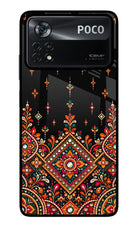 Noir Mehfil Poco X4 Pro Glass Case