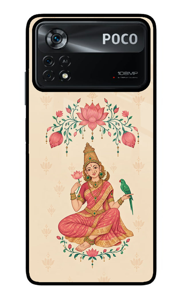 Goddess Lakshmi Poco X4 Pro Glass Case