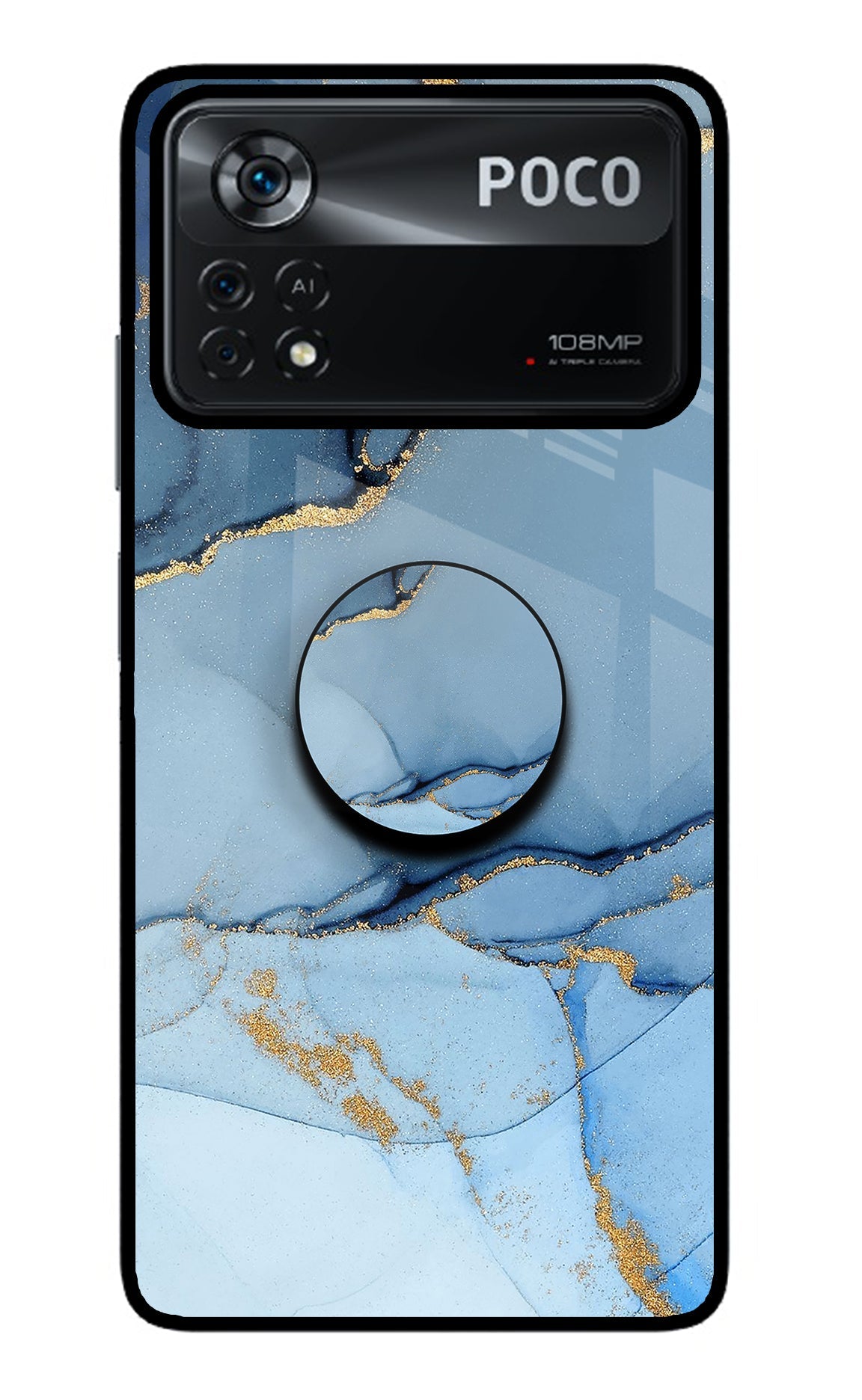 Blue Marble Poco X4 Pro Glass Case