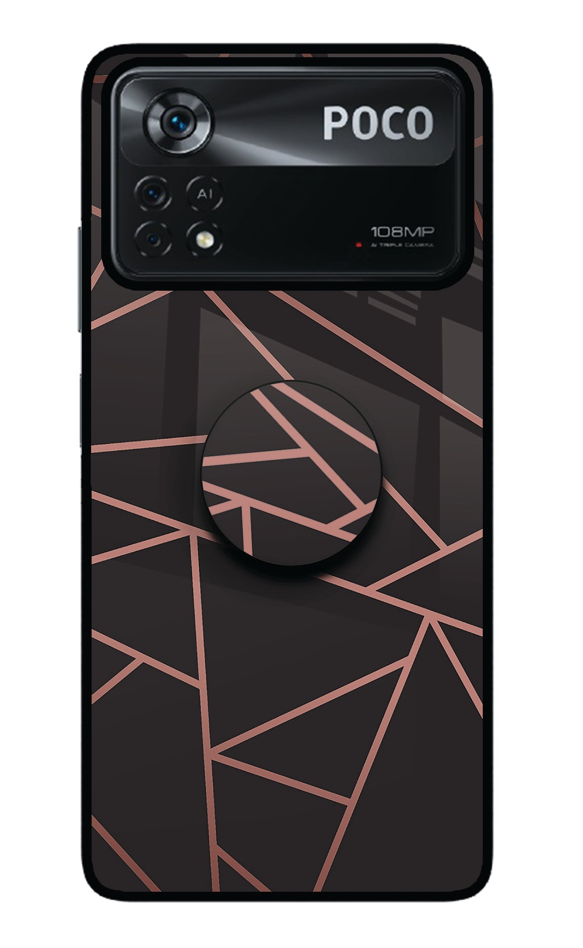 Geometric Pattern Poco X4 Pro Glass Case