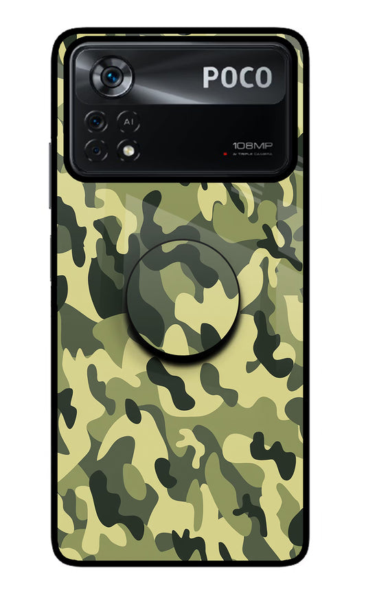 Camouflage Poco X4 Pro Glass Case