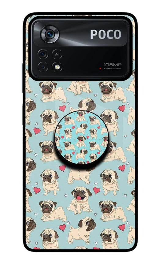Pug Dog Poco X4 Pro Glass Case