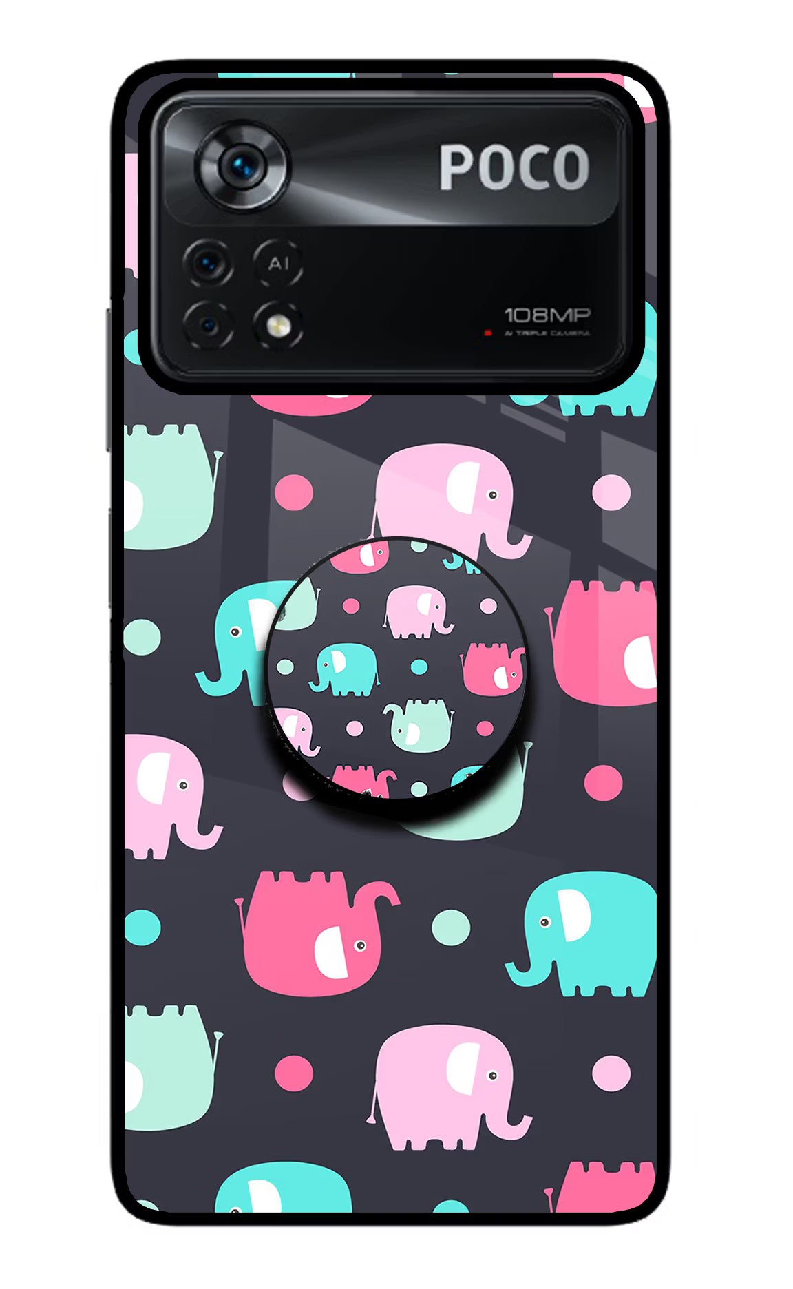 Baby Elephants Poco X4 Pro Pop Case by Casekaro