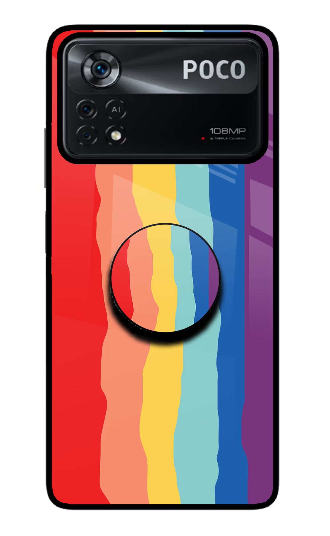 Rainbow Poco X4 Pro Pop Case by Casekaro