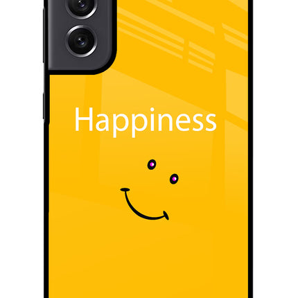 Happiness With Smiley Samsung S21 FE 5G Glass Case Back Cover by Casekaro