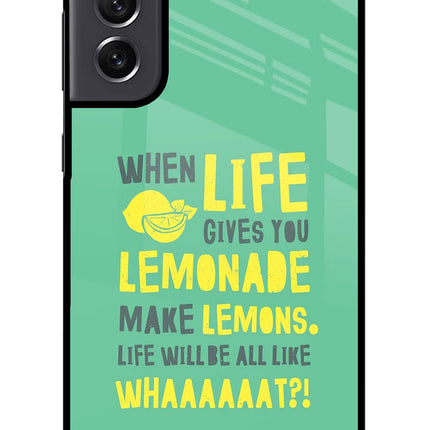 Quote Samsung S21 FE 5G Glass Case Back Cover by Casekaro