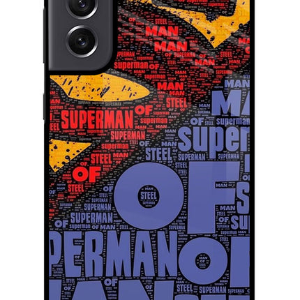 Superman Samsung S21 FE 5G Glass Case Back Cover by Casekaro