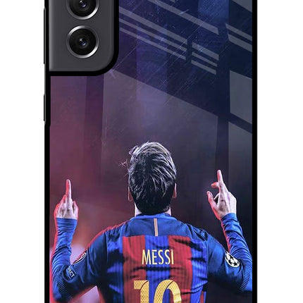 Messi Samsung S21 FE 5G Glass Case Back Cover by Casekaro