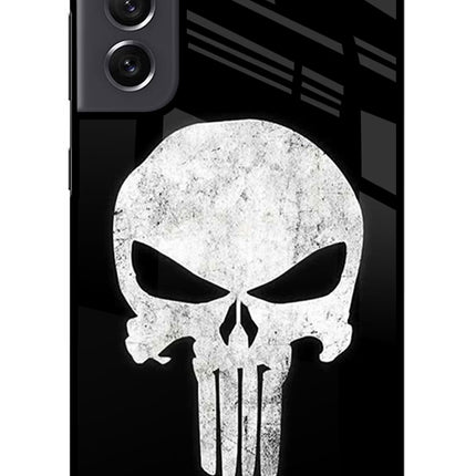 Punisher Skull Samsung S21 FE 5G Glass Case Back Cover by Casekaro