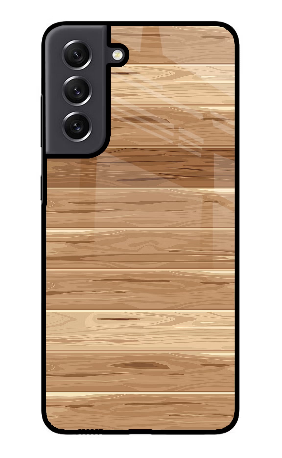 Wooden Vector Samsung S21 FE 5G Glass Case Back Cover by Casekaro