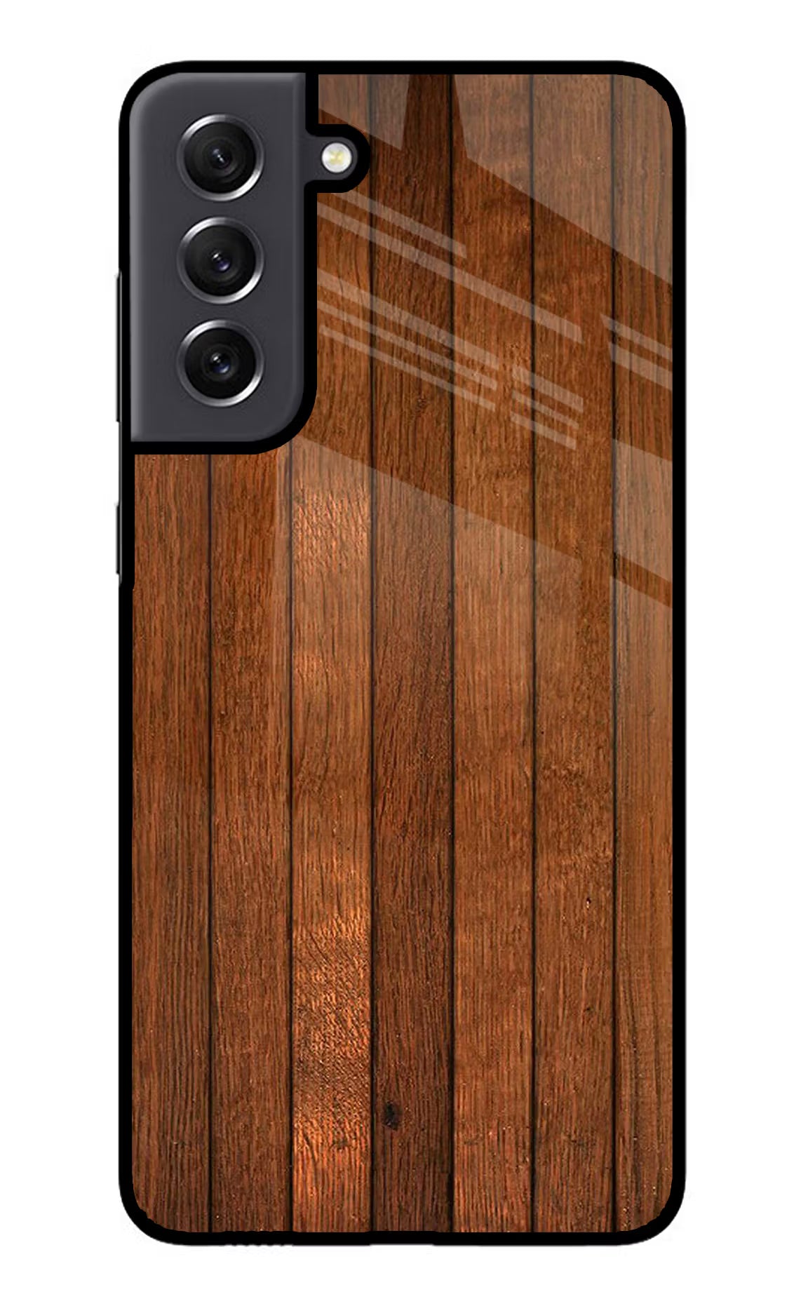 Wooden Artwork Bands Samsung S21 FE 5G Glass Case Back Cover by Casekaro