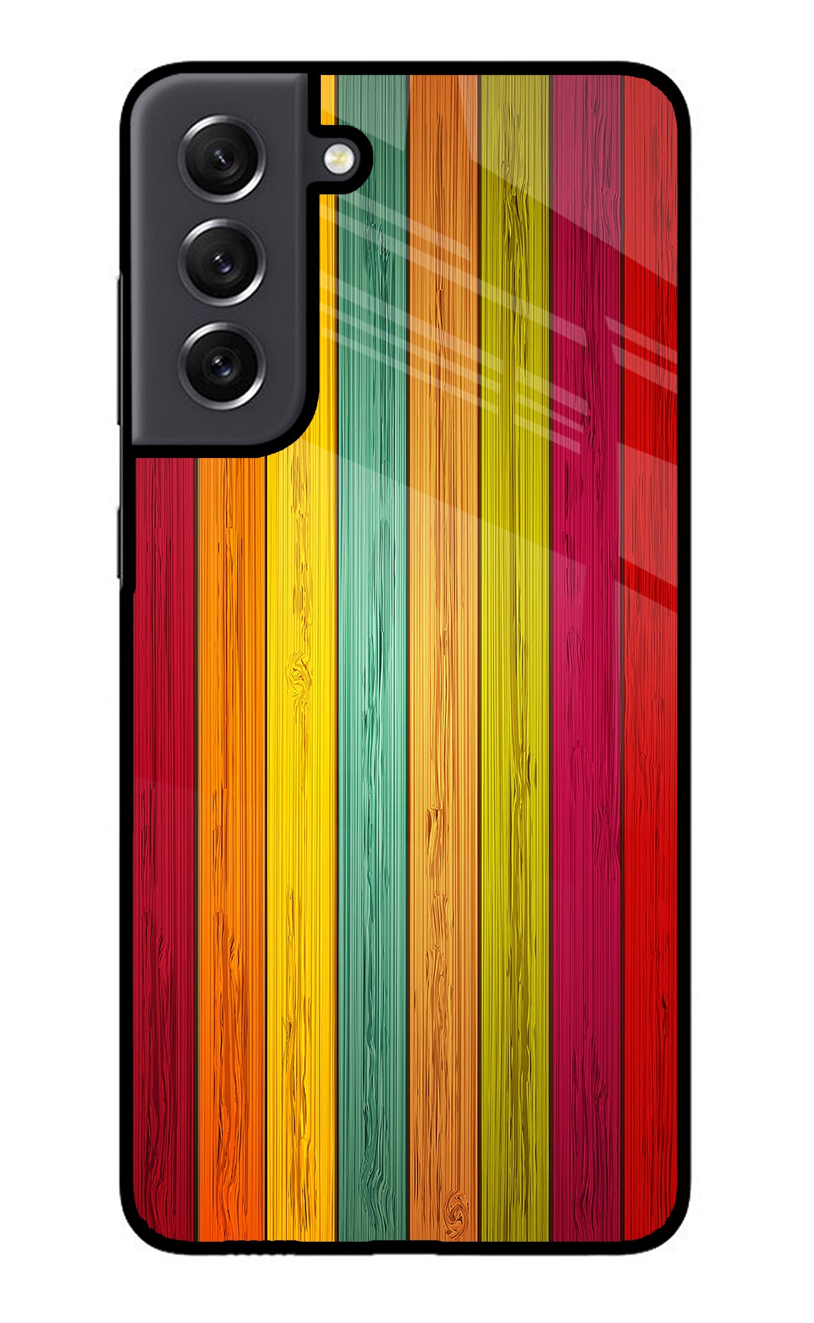 Multicolor Wooden Samsung S21 FE 5G Back Cover