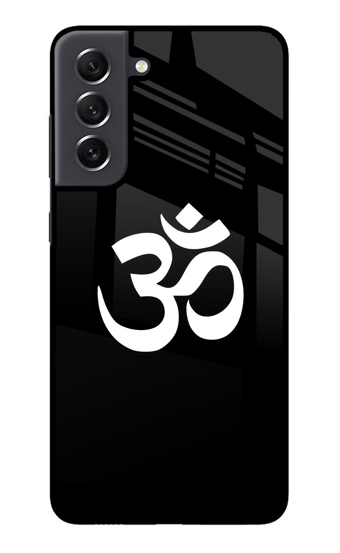 Om Samsung S21 FE 5G Glass Case Back Cover by Casekaro