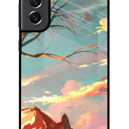 Scenery Samsung S21 FE 5G Glass Case Back Cover by Casekaro