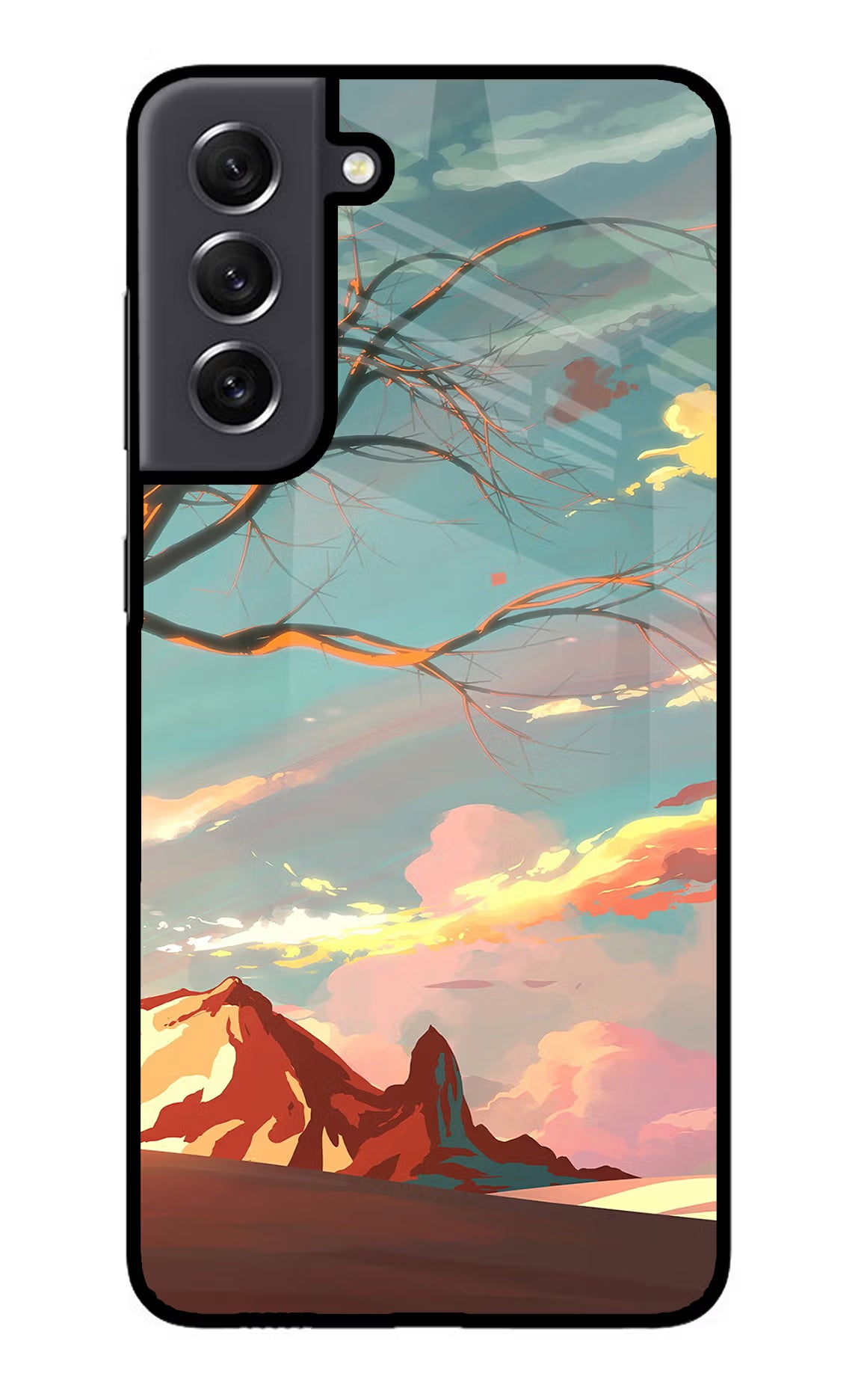 Scenery Samsung S21 FE 5G Glass Case Back Cover by Casekaro