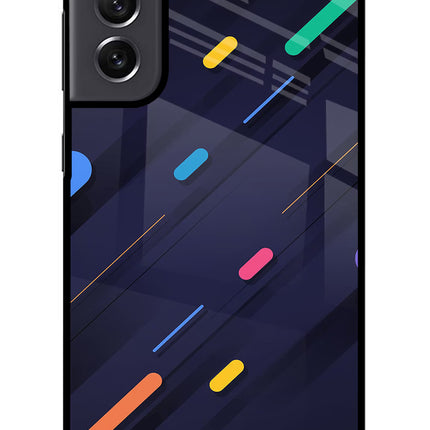 Abstract Design Samsung S21 FE 5G Glass Case Back Cover by Casekaro