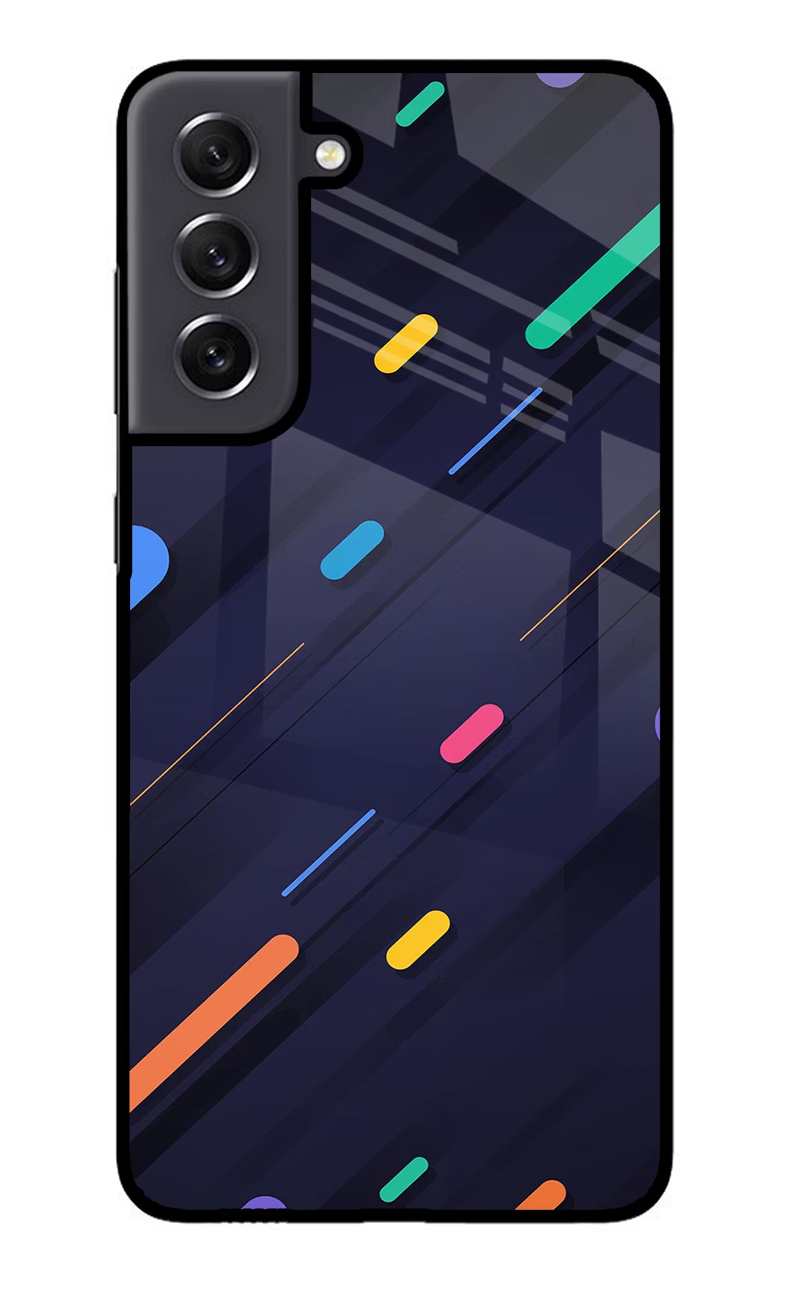 Abstract Design Samsung S21 FE 5G Glass Case Back Cover by Casekaro