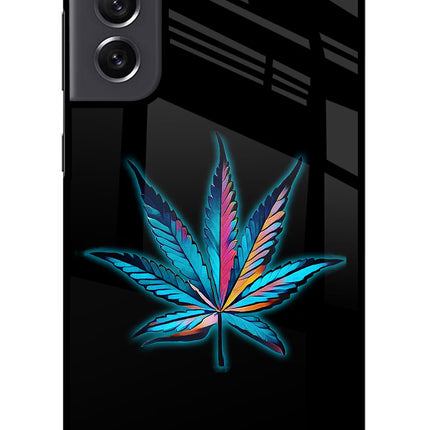 Weed Samsung S21 FE 5G Glass Case Back Cover by Casekaro