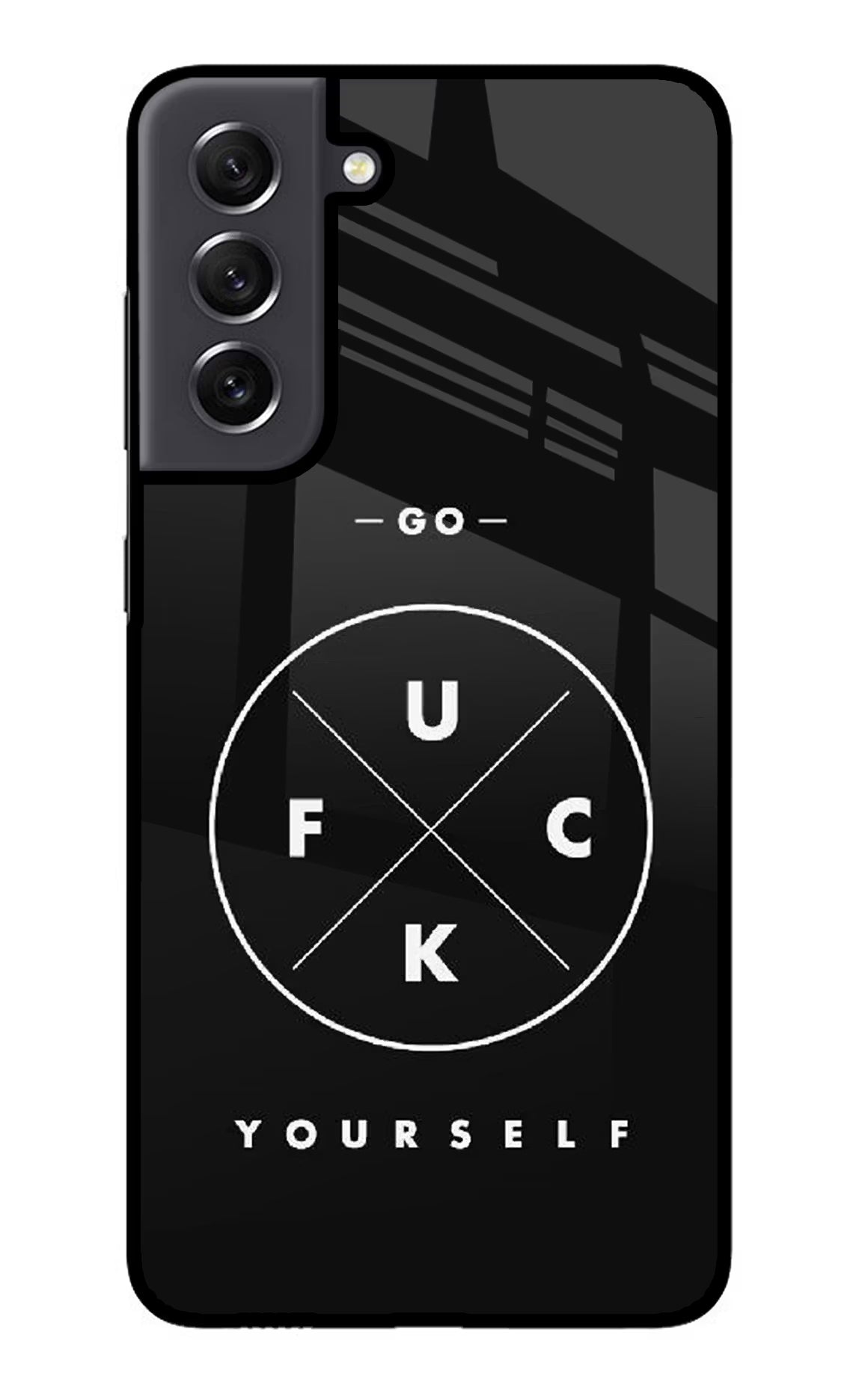 Go Fuck Yourself Samsung S21 FE 5G Glass Case Back Cover by Casekaro
