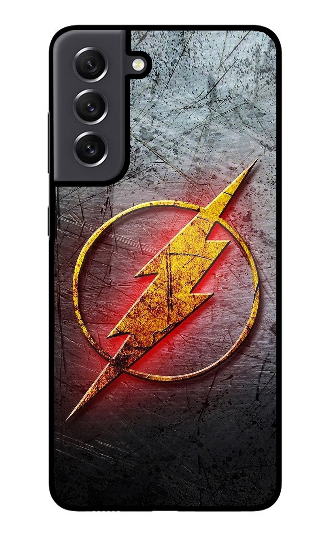 Flash Samsung S21 FE 5G Glass Case Back Cover by Casekaro