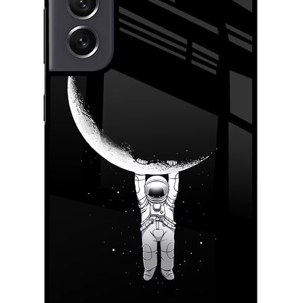 Moon Space Samsung S21 FE 5G Glass Case Back Cover by Casekaro