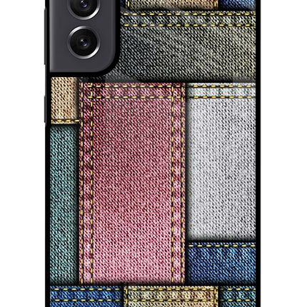 Multicolor Jeans Samsung S21 FE 5G Glass Case