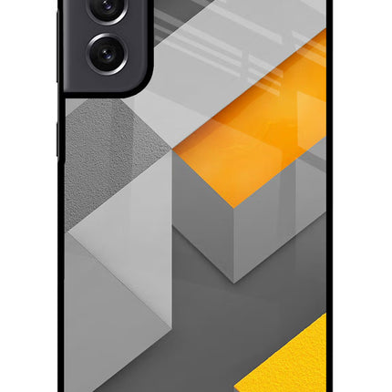Abstract Samsung S21 FE 5G Glass Case Back Cover by Casekaro