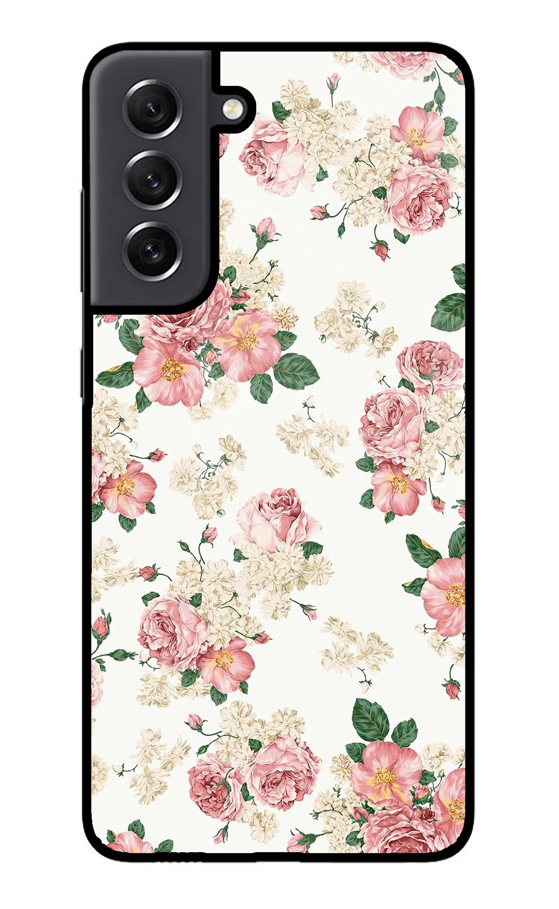 Flowers Samsung S21 FE 5G Glass Case Back Cover by Casekaro