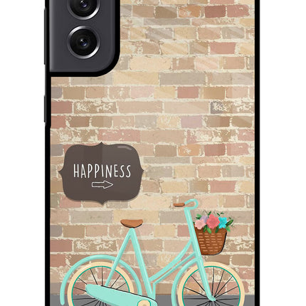 Happiness Artwork Samsung S21 FE 5G Glass Case Back Cover by Casekaro