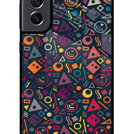Geometric Abstract Samsung S21 FE 5G Glass Case Back Cover by Casekaro