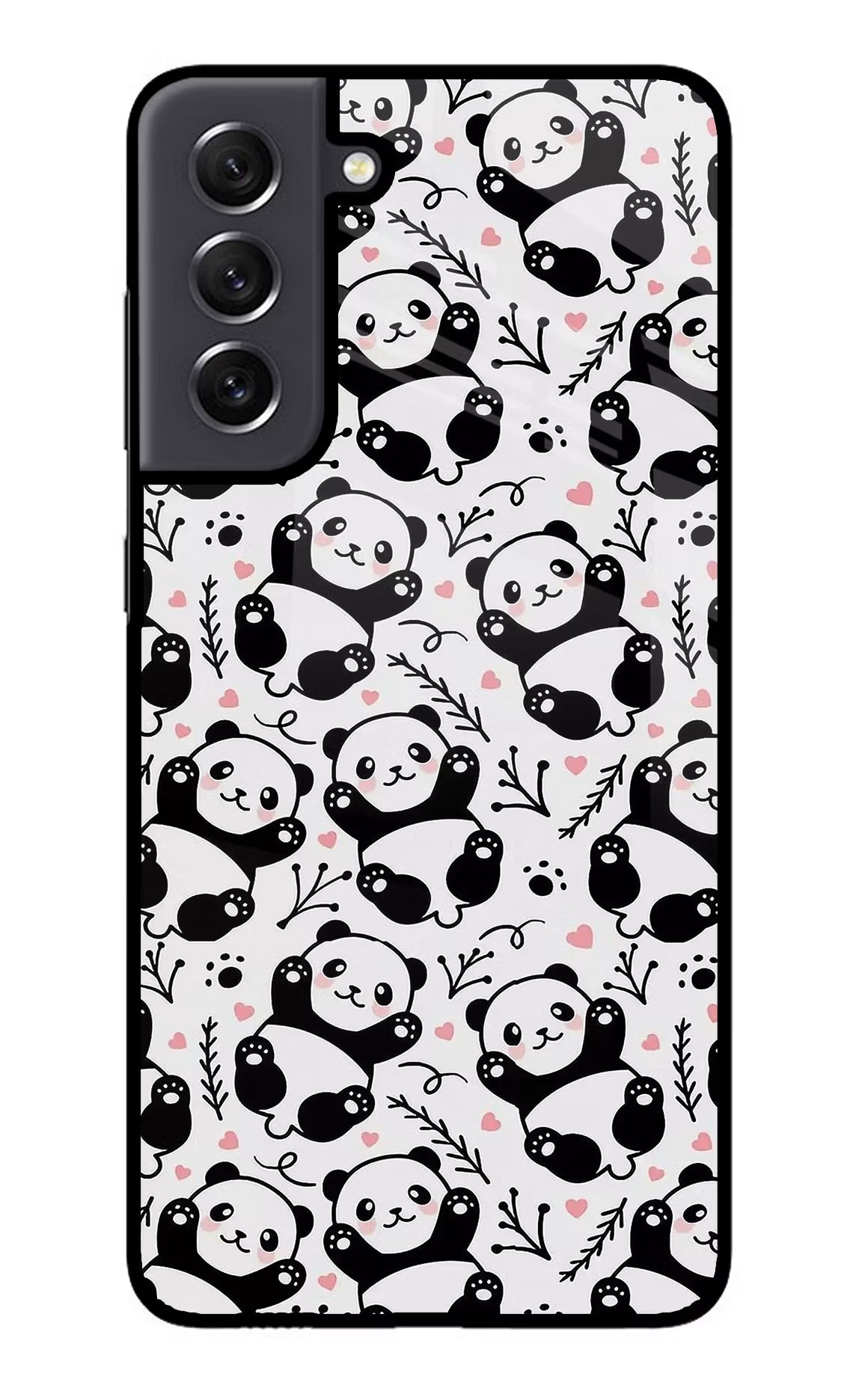 Cute Panda Samsung S21 FE 5G Glass Case