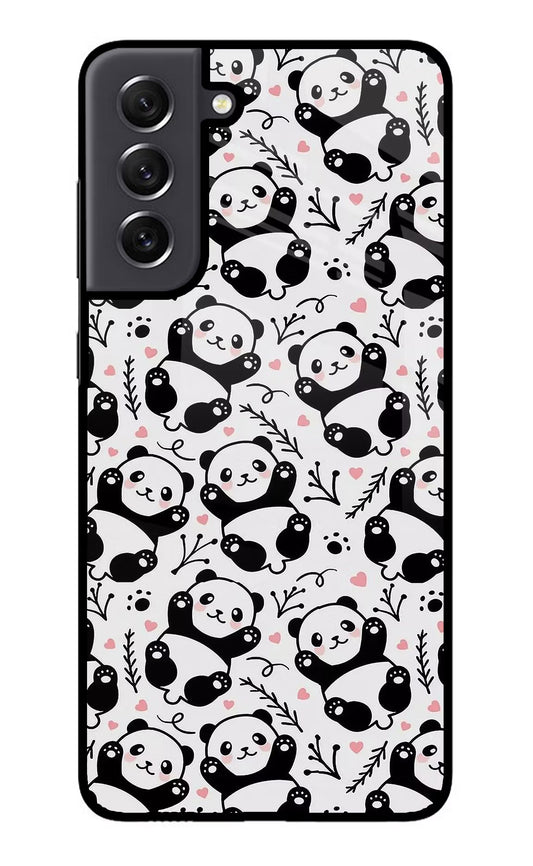 Cute Panda Samsung S21 FE 5G Glass Case