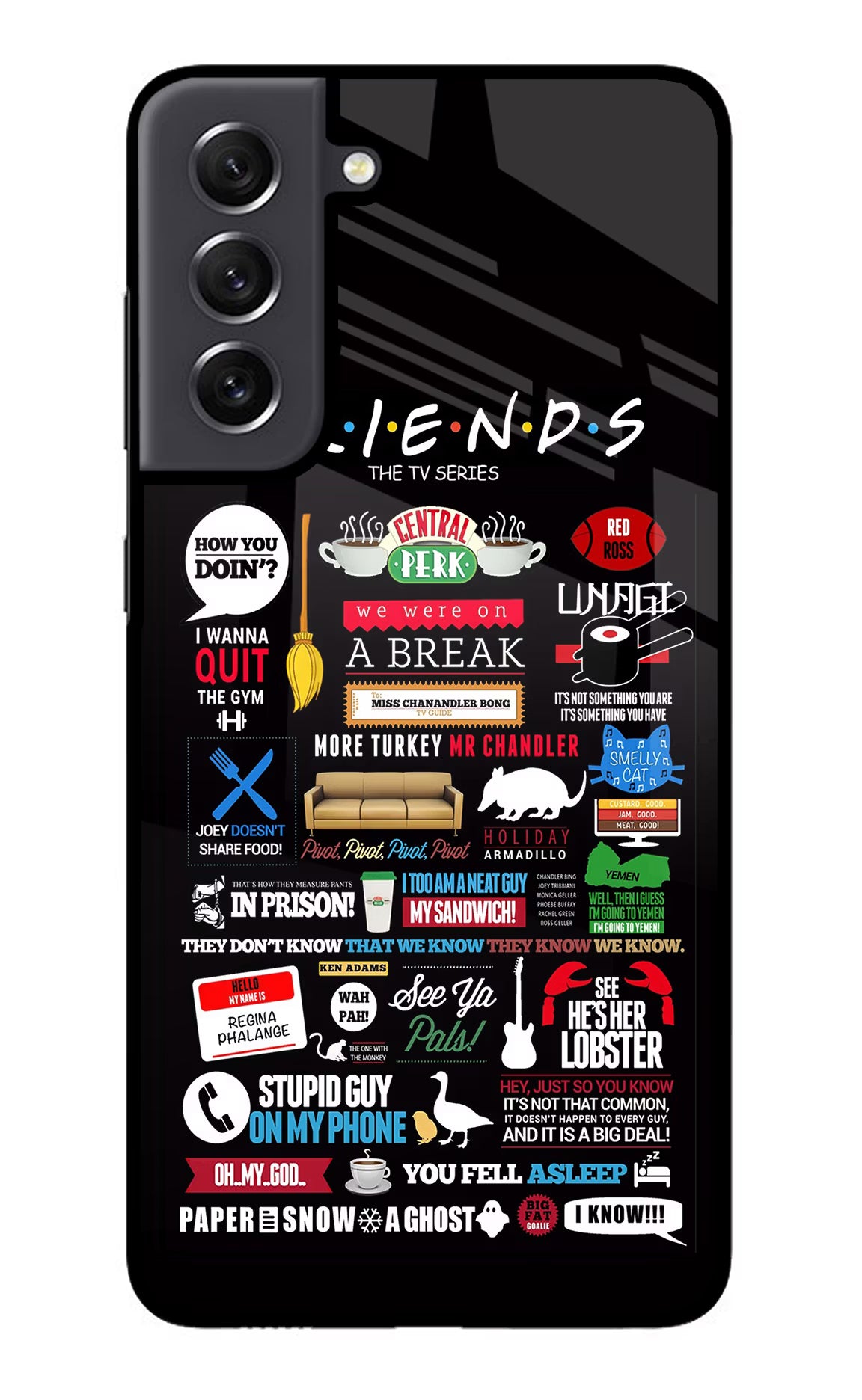 FRIENDS Samsung S21 FE 5G Glass Case Back Cover by Casekaro