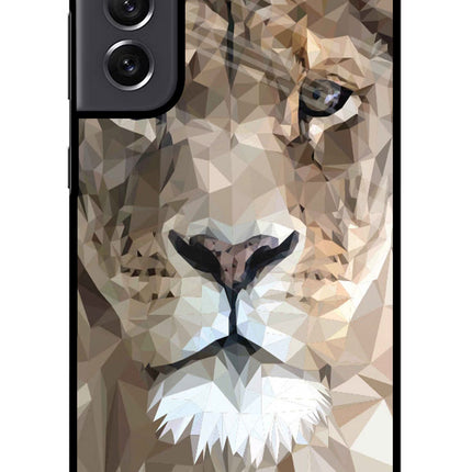 Lion Art Samsung S21 FE 5G Glass Case Back Cover by Casekaro