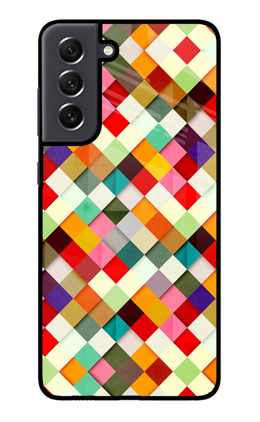 Geometric Abstract Colorful Samsung S21 FE 5G Glass Case