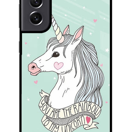 Unicorn Wallpaper Samsung S21 FE 5G Glass Case Back Cover by Casekaro
