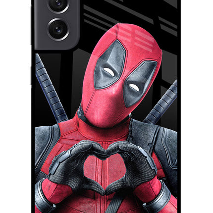 Deadpool Samsung S21 FE 5G Glass Case Back Cover by Casekaro