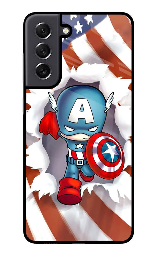 Captain America Samsung S21 FE 5G Glass Case