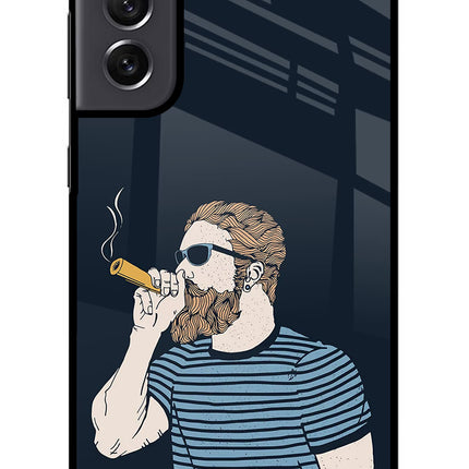 Smoking Samsung S21 FE 5G Glass Case