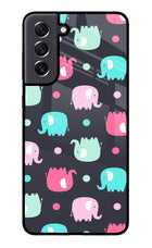 Elephants Samsung S21 FE 5G Glass Case
