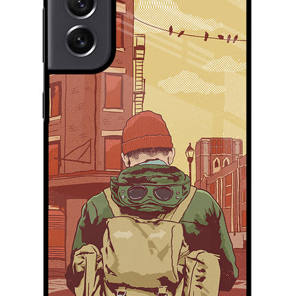 Adventurous Samsung S21 FE 5G Glass Case Back Cover by Casekaro