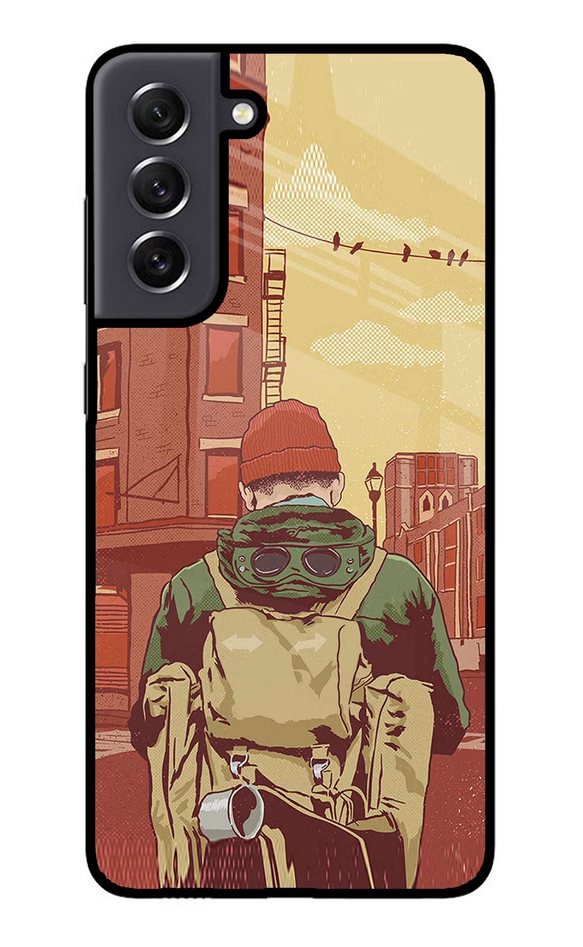 Adventurous Samsung S21 FE 5G Glass Case Back Cover by Casekaro