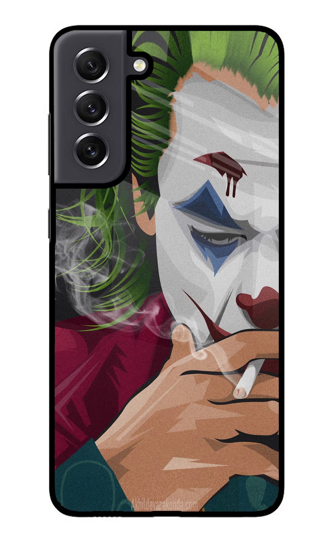 Joker Smoking Samsung S21 FE 5G Glass Case Back Cover by Casekaro