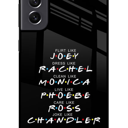 FRIENDS Character Samsung S21 FE 5G Glass Case Back Cover by Casekaro