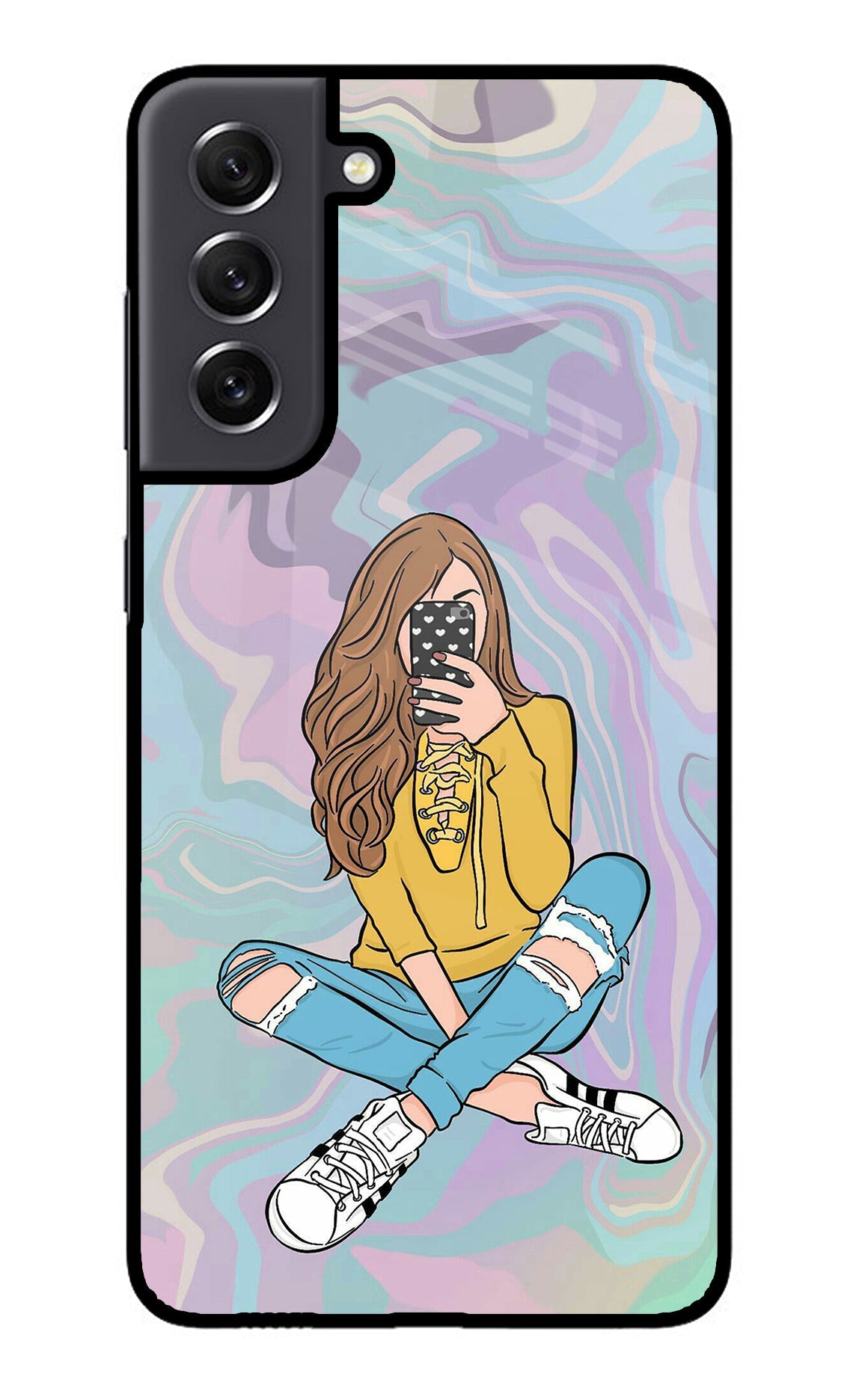 Selfie Girl Samsung S21 FE 5G Back Cover